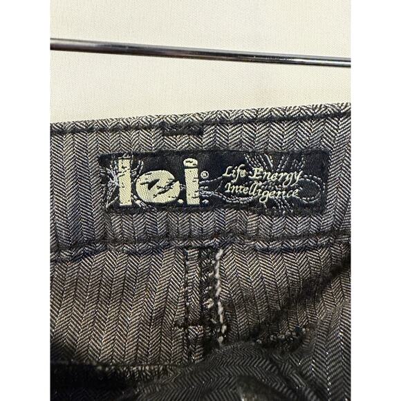 l.e.i | Vintage Y2K Striped Flare Pants Womens Multi Stretch- Size 13 - Picture 2 of 7